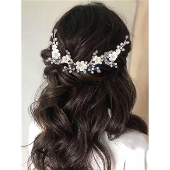 Pearl Wedding Hair Vine | Bridal Headband - Picture 3 of 5